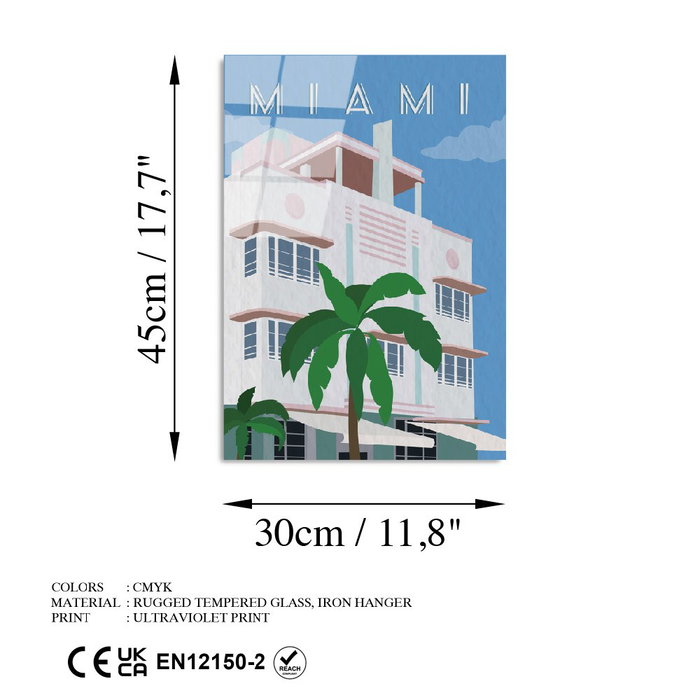 Wallity Cuadro Decorativo de Vidrio Templado Multicolor 30 x 45 cm Wallity Cuadro Decorativo de Vidrio Templado Multicolor 30 x 45 cm